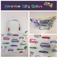 Large Tote Bag With Zip - Caravans Large Tote Bag With Zip - Caravans